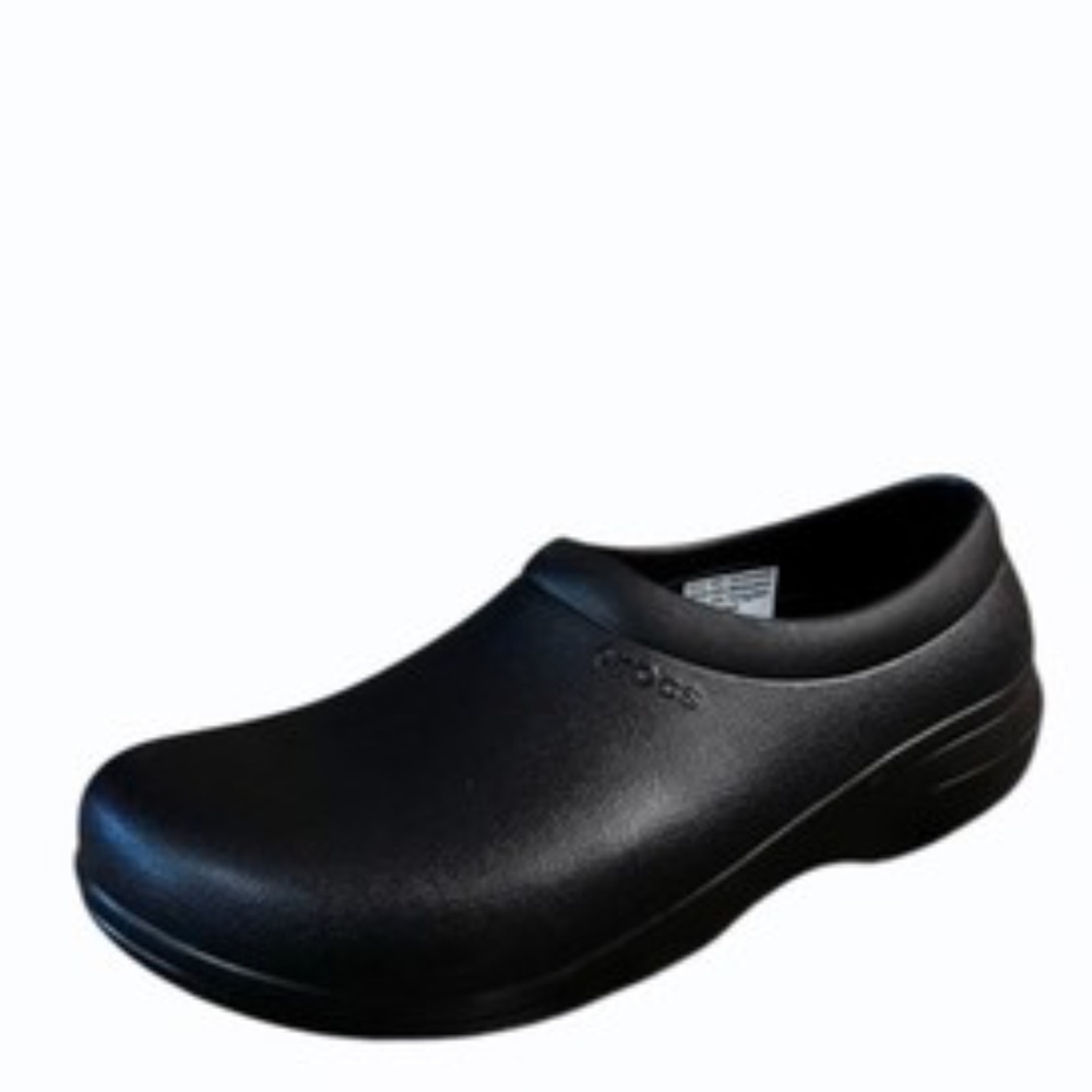 Crocs On The Clock Work Mens Black Slip On Clogs Size 12 Shoes